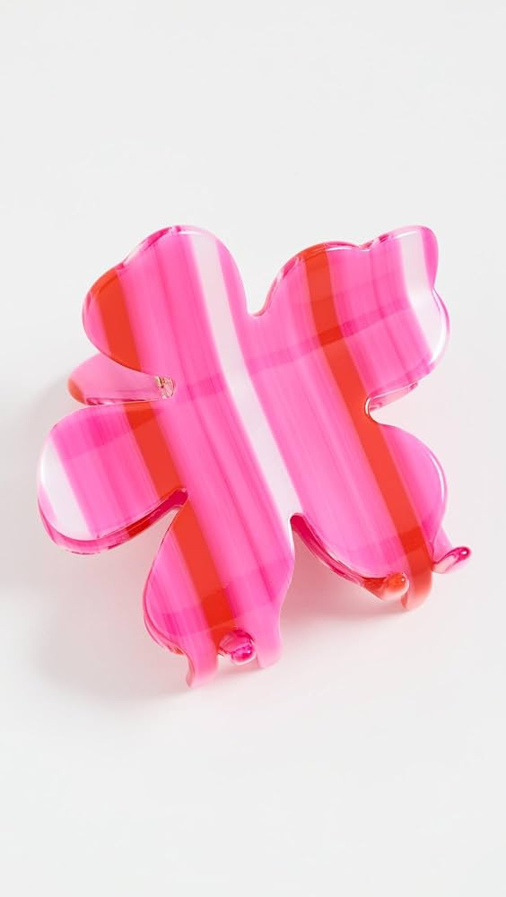 Lele Sadoughi Women's Lily Claw Clip, Flamingo Melange 650, Stripe, Pink, 1 Count | Amazon (US)