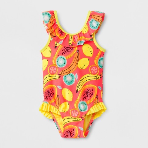Baby Girls' Fruit One Piece Swimsuit - Cat & Jack™ Pink | Target