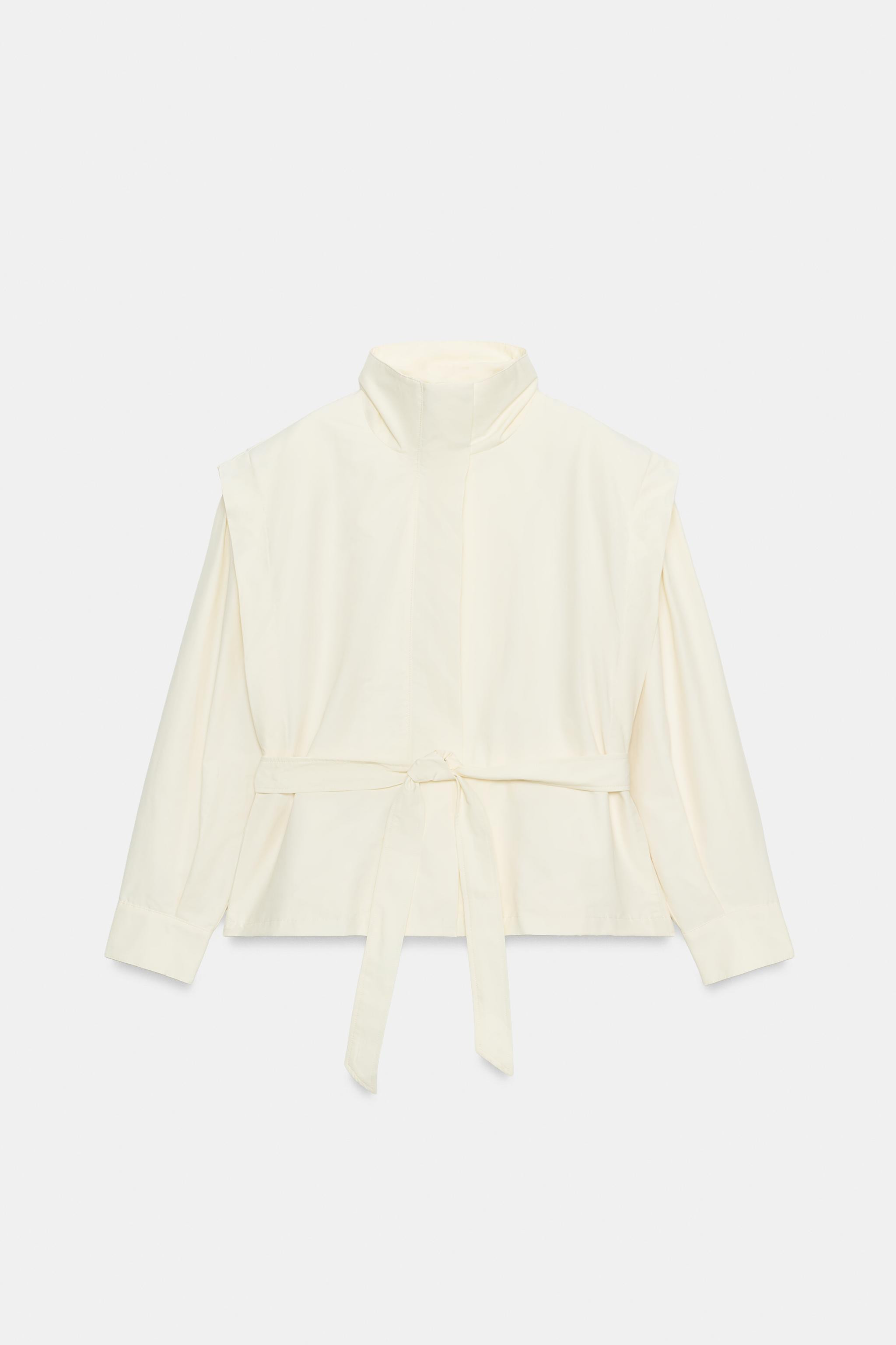 HIGH-NECK BELTED BLAZER | Zara Canada