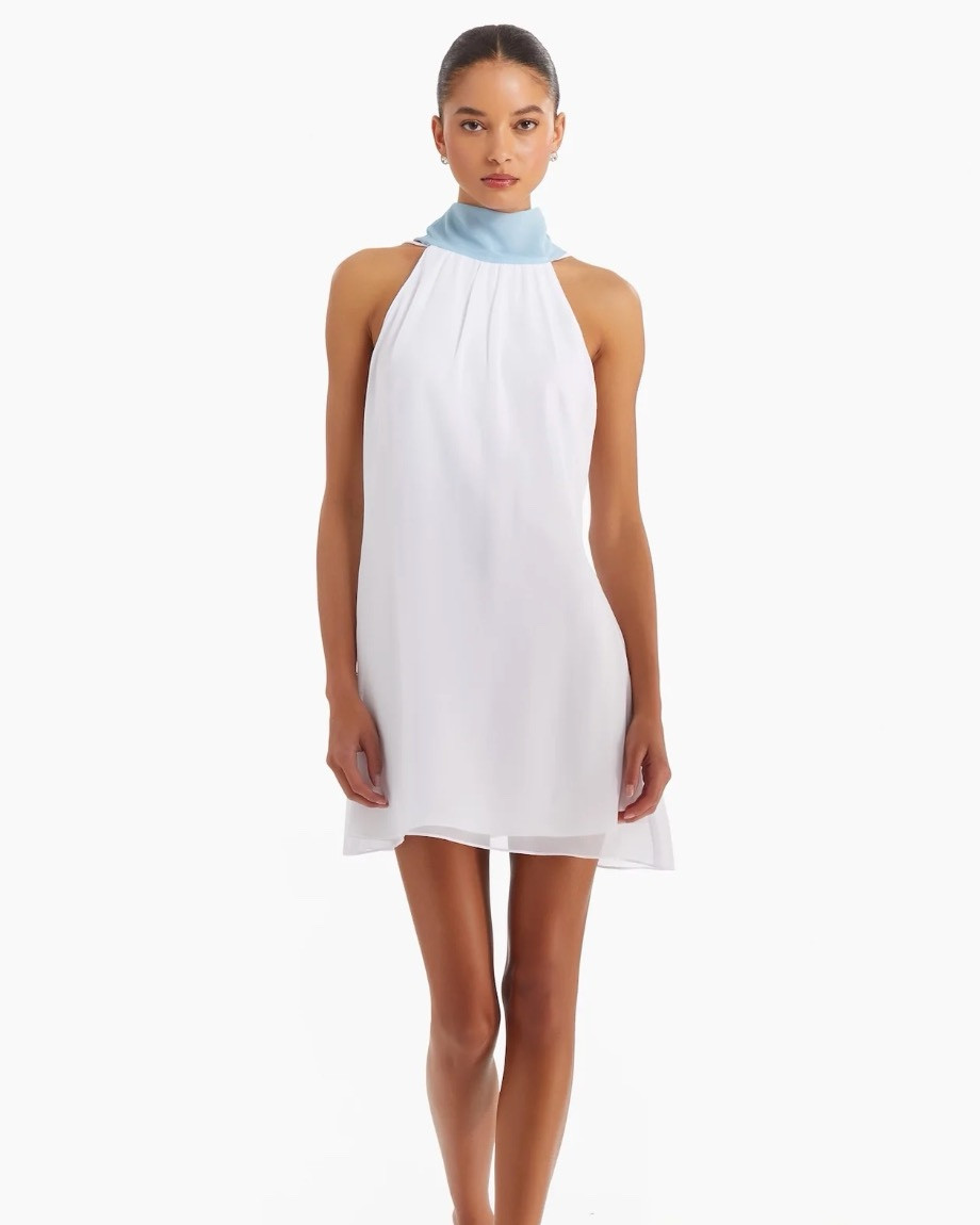 Mini bridal dress with blue halter neck

#LTKWedding #LTKStyleTip #LTKSeasonal