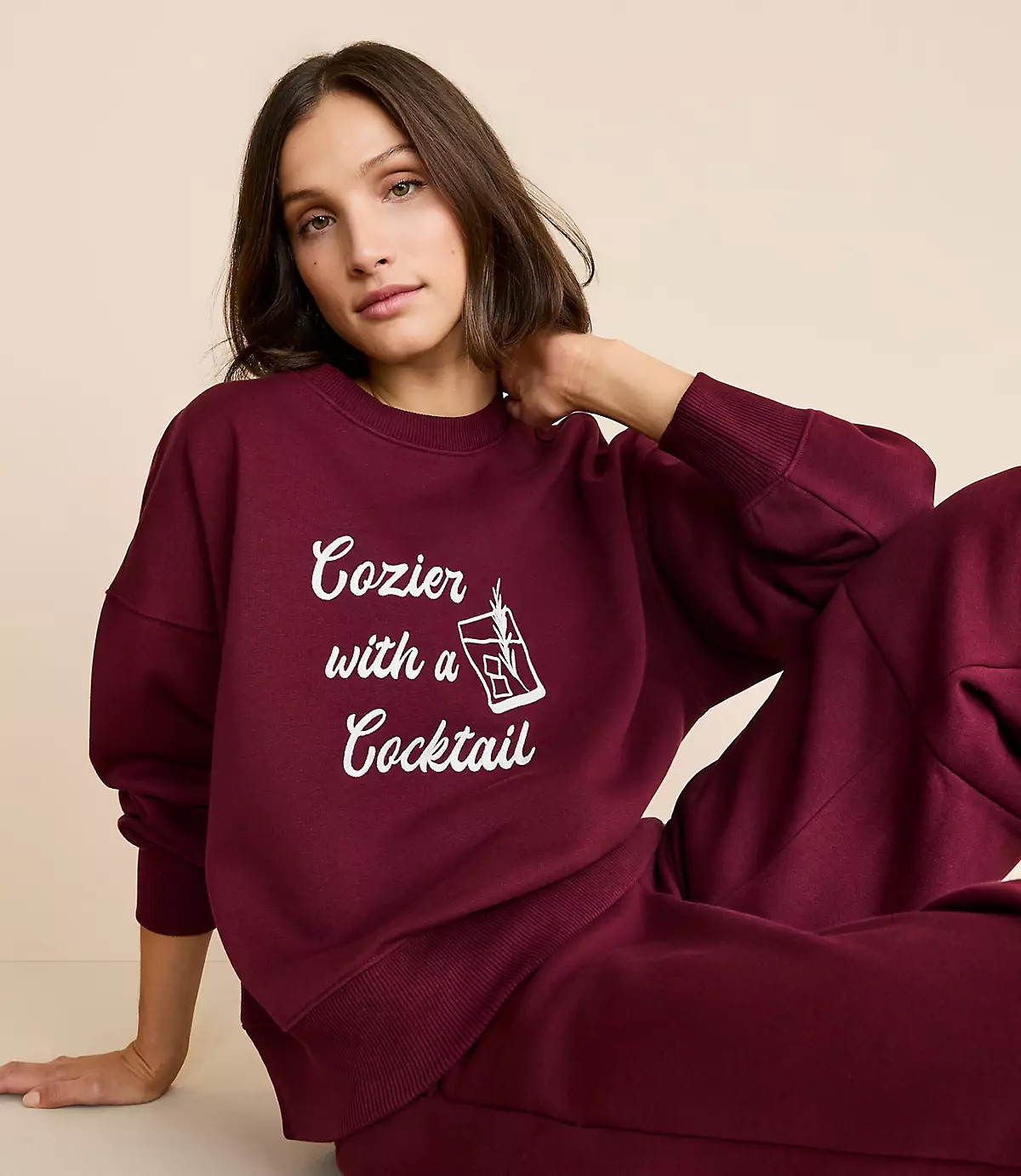 Lou & Grey Cocktail Elite Fleece Sweatshirt | LOFT