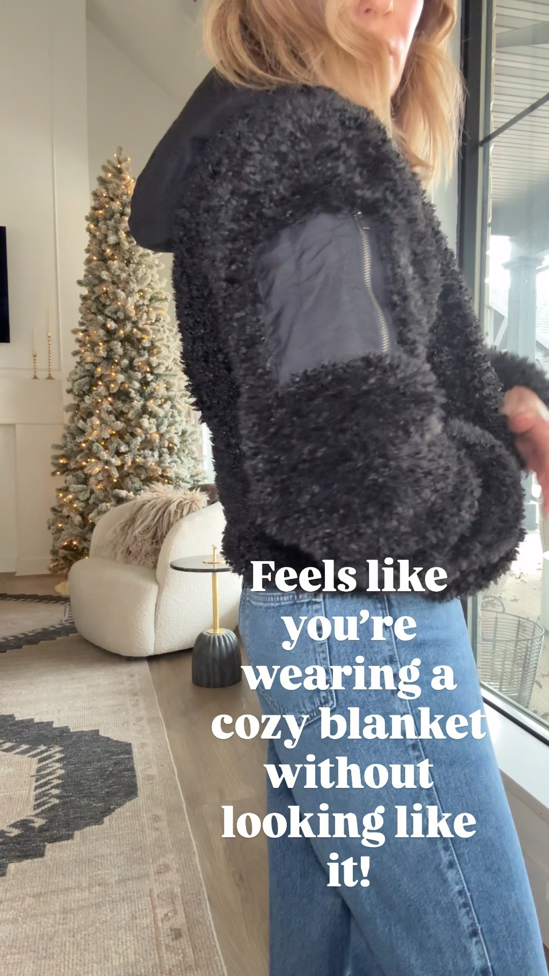 Mixed media faux shearling jacket 

#LTKFindsUnder50 #LTKOver40 #LTKGiftGuide