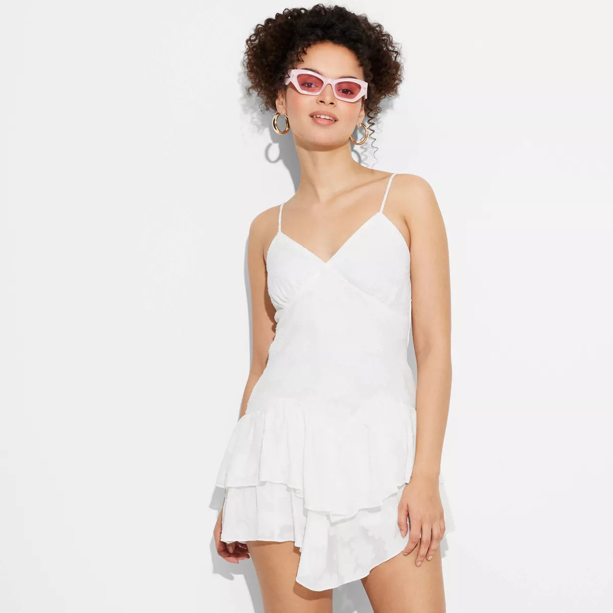 Women's Triangle Cup Tiered Mini Skater Dress - Wild Fable™ | Target