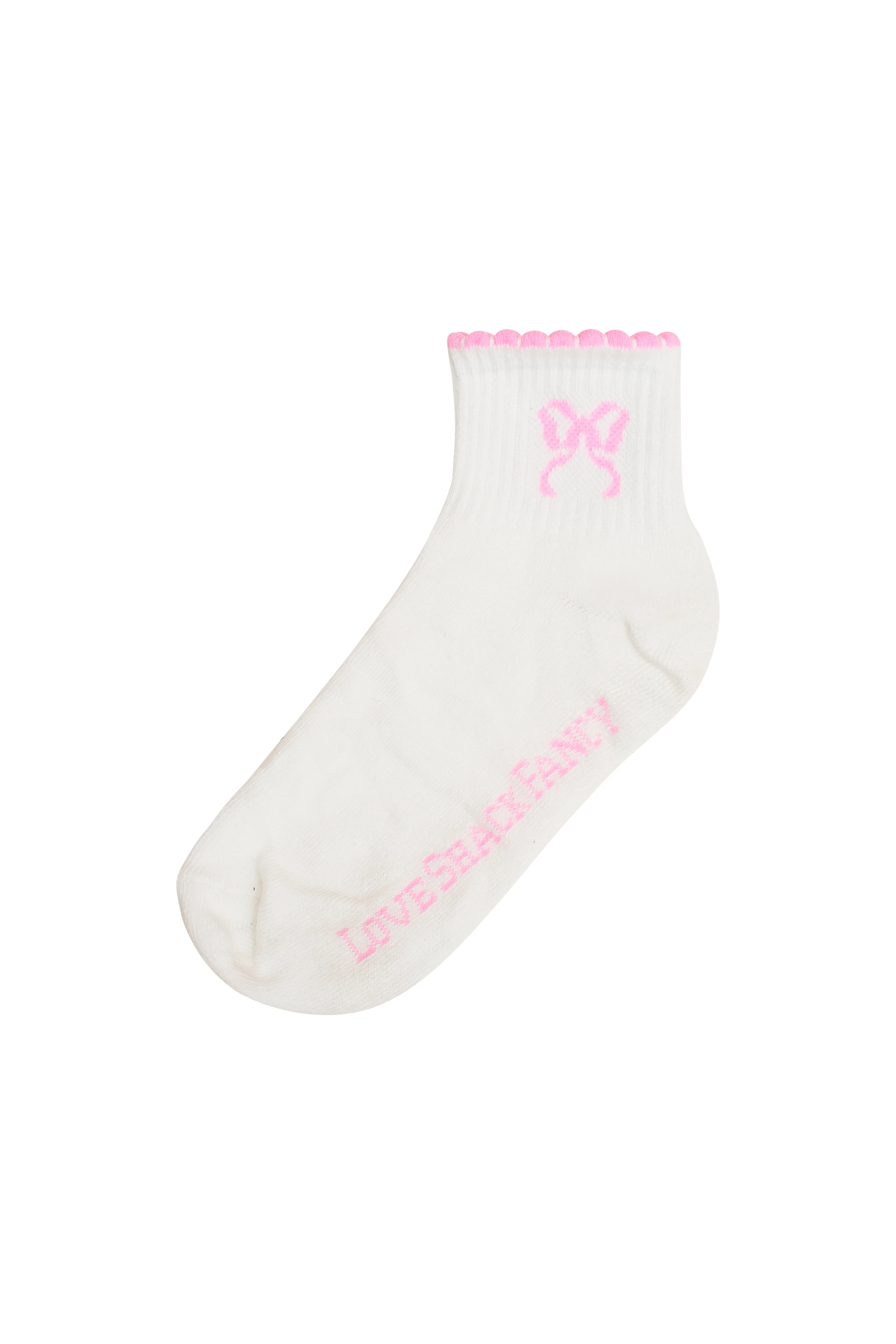 Doyenne Cotton Bow Ankle Socks | LoveShackFancy