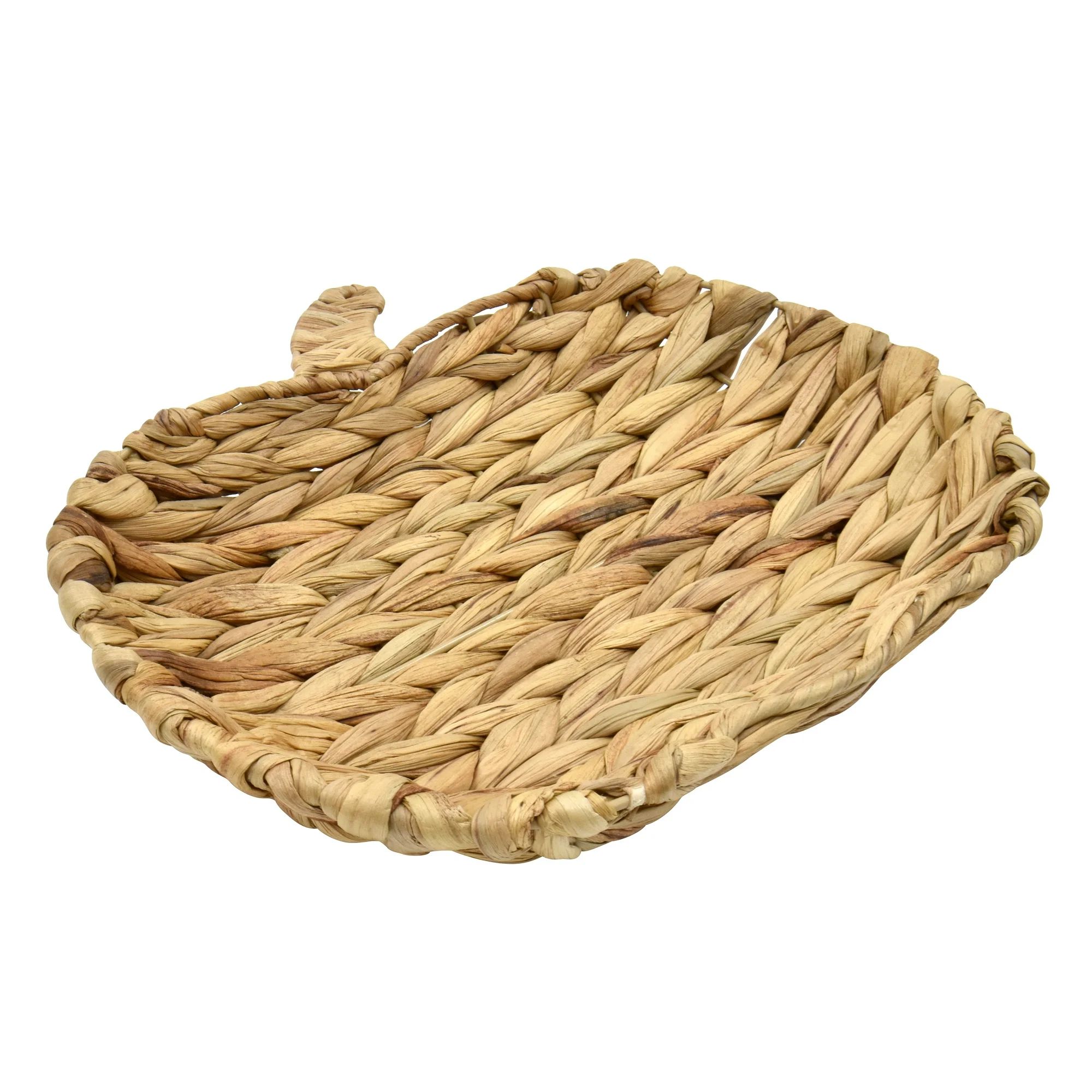 Harvest Pumpkin Wicker Tray, 12 in x 11.25 in, by Way To Celebrate - Walmart.com | Walmart (US)