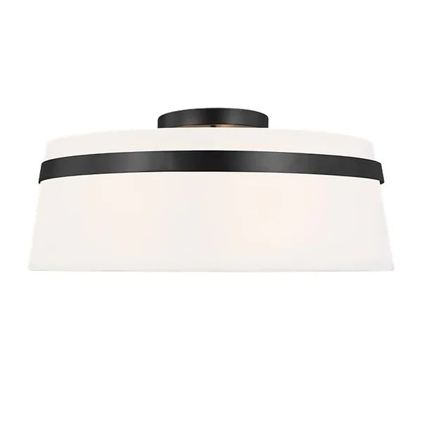 Nada 3 - Light 15'' Shaded Drum Semi Flush Mount | Wayfair North America