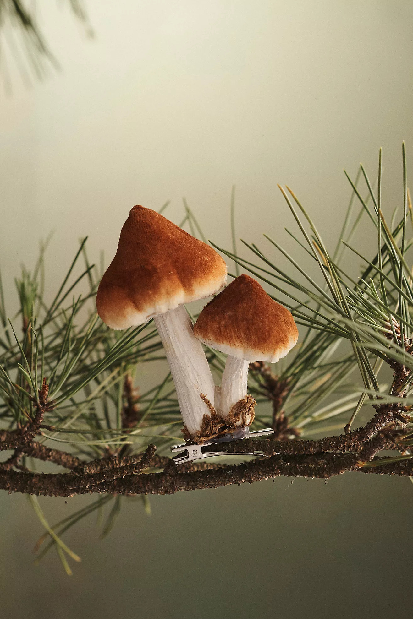 Mushroom Velvet Clip Ornament | Terrain