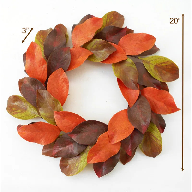 20" Magnolia Leaf Wreath | Wayfair North America