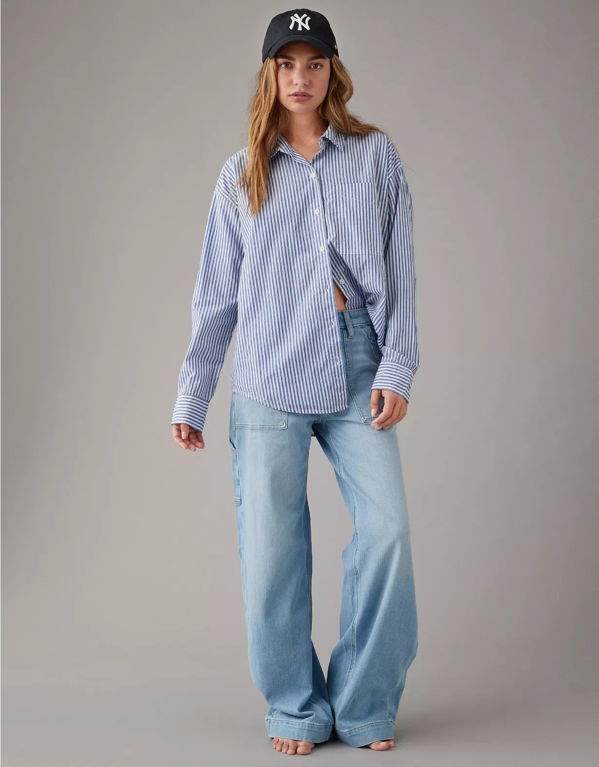 AE Perfect Button-Up Shirt | American Eagle Outfitters (US & CA)