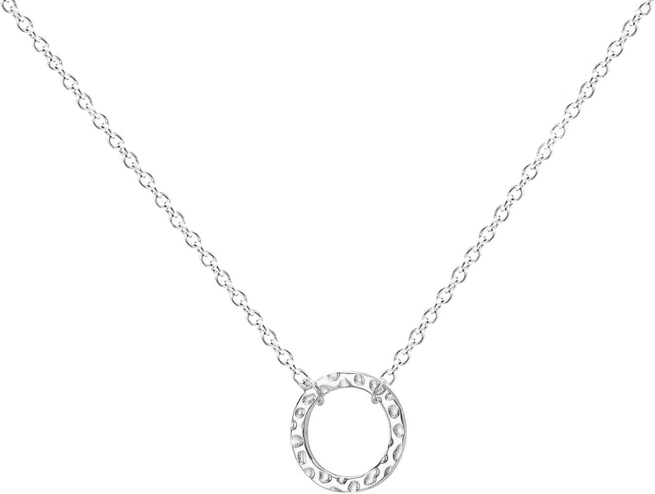 Ava Riley Minimalist Necklace Dainty Karma Chokers Necklace 14K Real Gold Plated Chain for Women | Amazon (US)