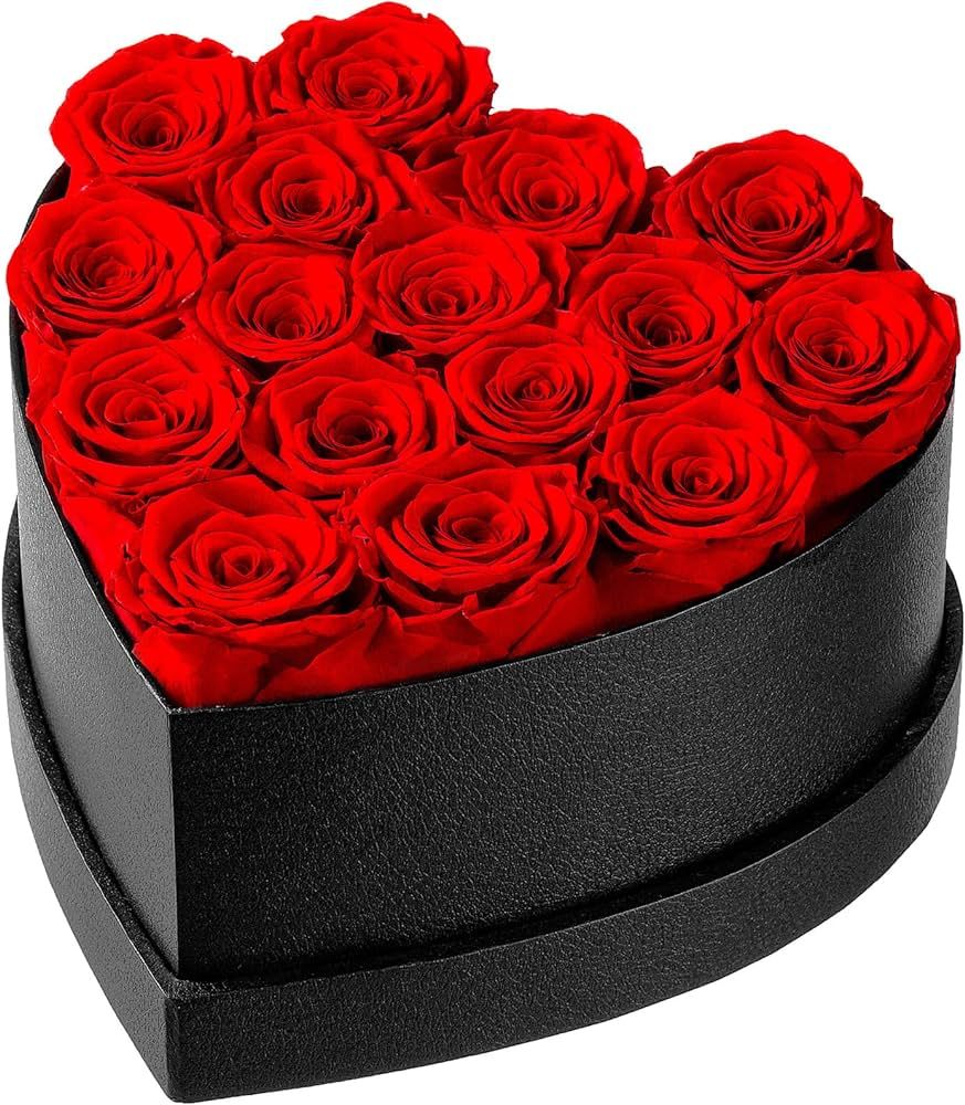 Eterfield Forever Flowers in Heart Shape Box Preserved Roses That Last Over a Year Gifts for Moth... | Amazon (US)