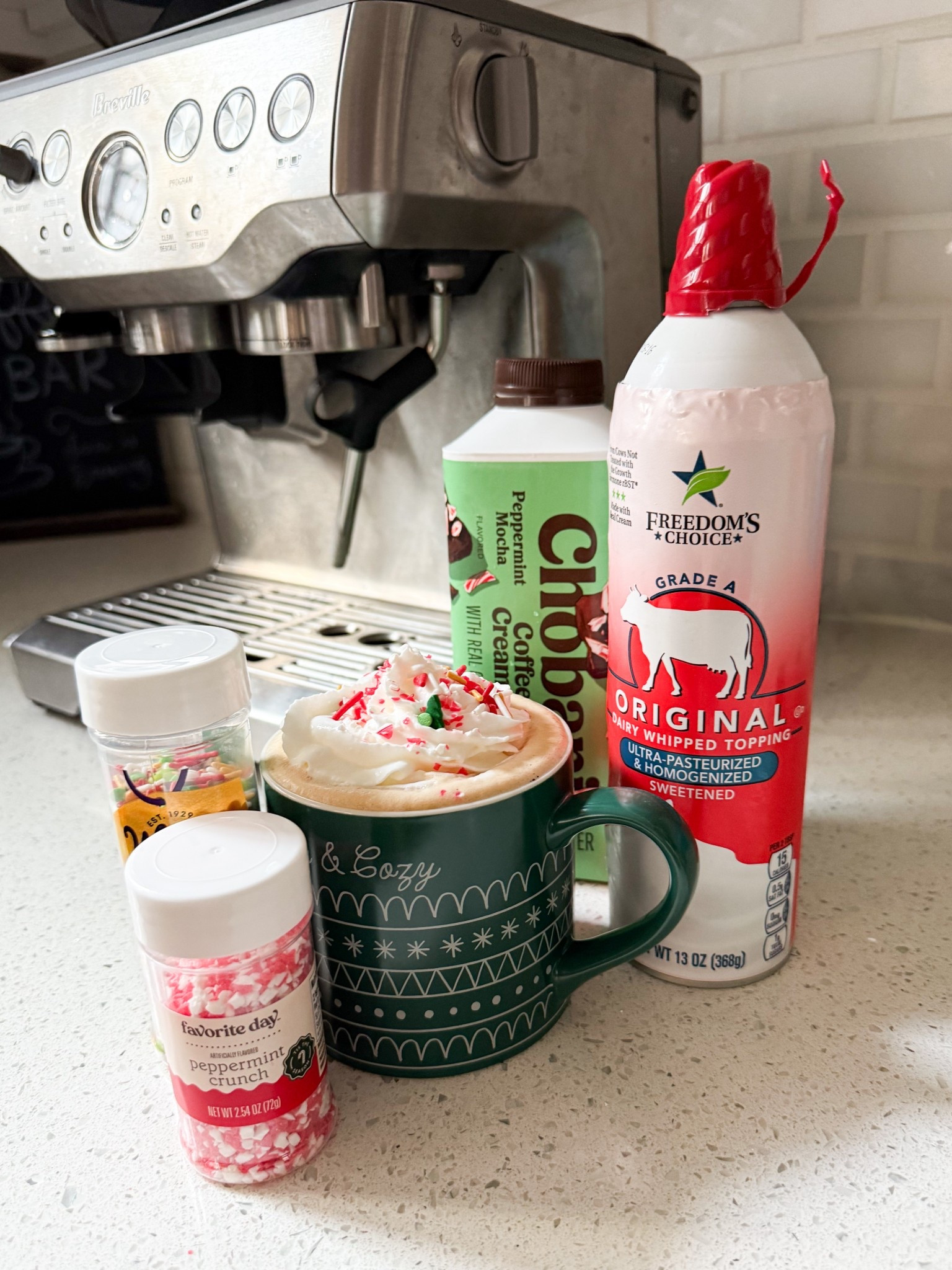 I love my Breville espresso machine. I’ve had it for almost 2 years, and it’s one of my favorite purchases. I highly recommend it! Making my lattes at home lets me control exactly what ingredients go into them. I like to use cleaner, better-for-you ingredients. But, ‘tis the season to add a little fun to my coffee ☕️🎄
Gift idea, Amazon find, target shopping

#LTKGiftGuide #LTKHoliday #LTKfoodie