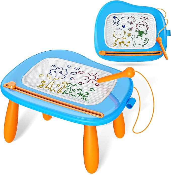 Kikidex Toddler Toys Age 1-3, Magnetic Drawing Board for Toddler Girl, Sturdy Doodle Board Table ... | Amazon (US)