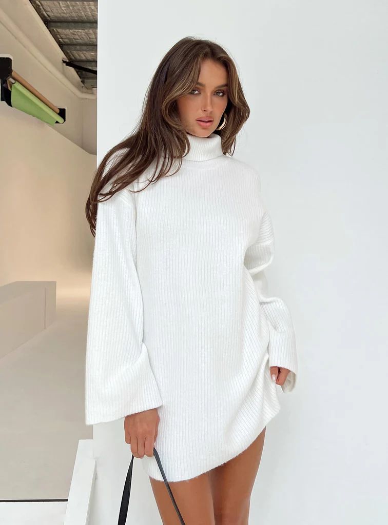 Sonelle Sweater Mini Dress White | Princess Polly US