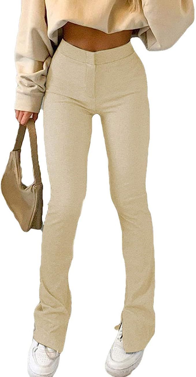 Women Y2k Fashion Pants Straight Wide Leg Trousers Flare Palazzo Pants Loose Sweatpants Joggers 9... | Amazon (US)
