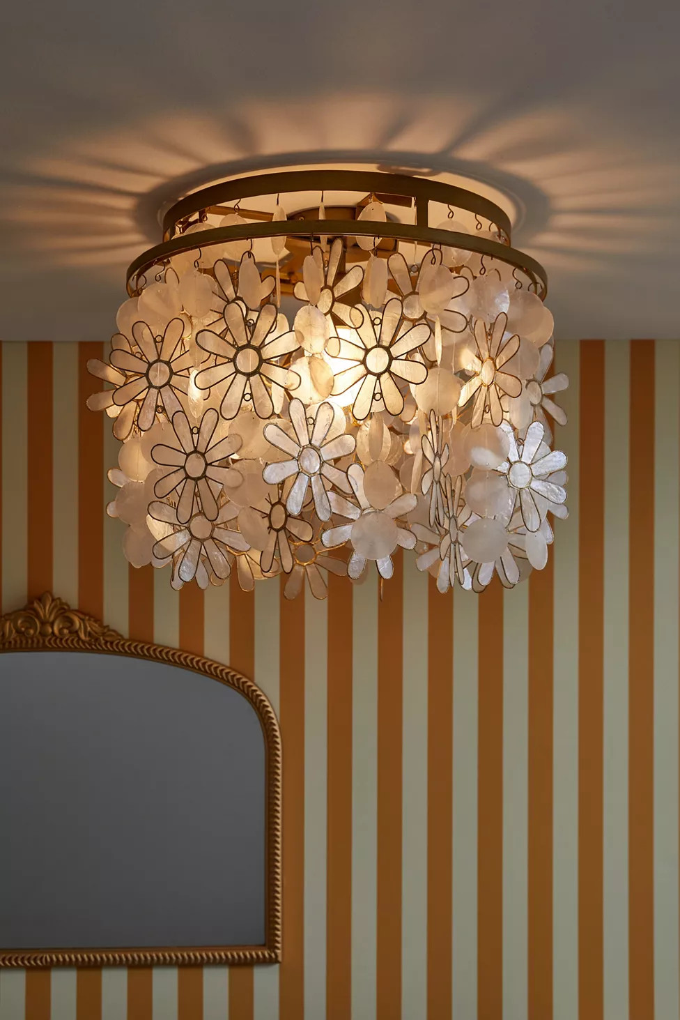 Daisy Capiz Flush Mount Light | Urban Outfitters (US and RoW)