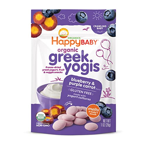 Happy Yogis Greek Yogurt Snacks, Organic Blueberry and Purple Carrot, 1 Ounce | Amazon (US)