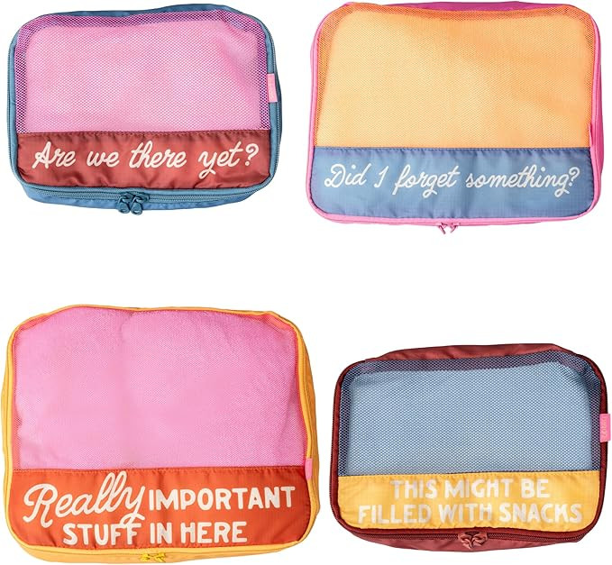 ban.do Getaway Polyester and Mesh Packing Cube Set, Includes 4 Foldable Luggage Organizers in Var... | Amazon (US)