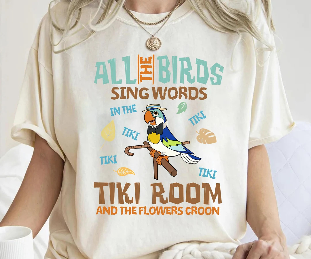 Enchanted Tiki Room Shirt, All the Birds Sing Words, Adventureland Polynesian, Disneyland Park Ad... | Etsy (US)