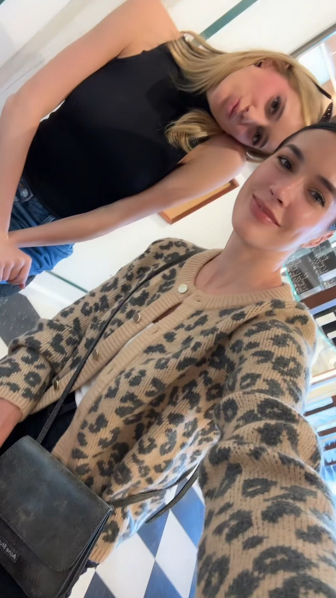 Use code BrittX15 for 15% off! love our matching sentimental charm bracelets 🥹🫶🏻✨ for our outfits I’m 5’10 wearing a size Medium in the sweater and Jadyn is 5’10 wearing a size small in the shirt