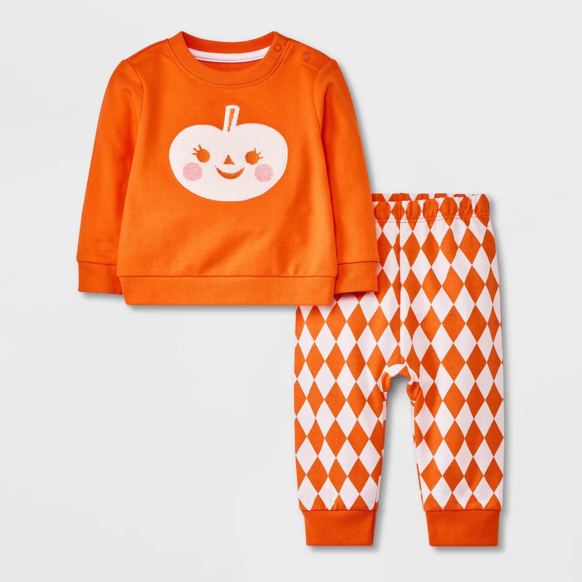 Baby Halloween Pumpkin Top & Pants Set - Cat & Jack™ Orange | Target