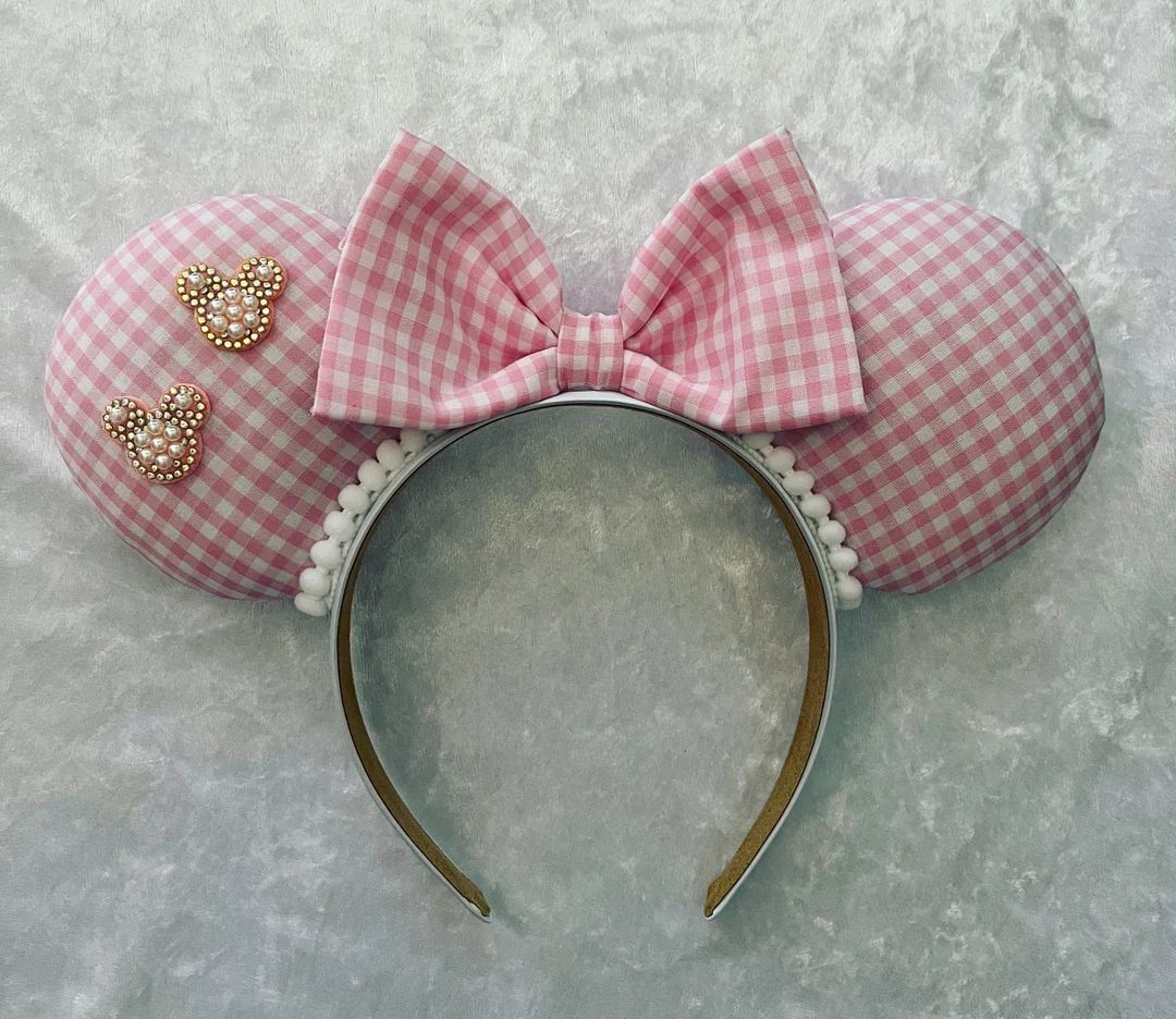 Pink Pearl Minnie Ears - Etsy | Etsy (US)