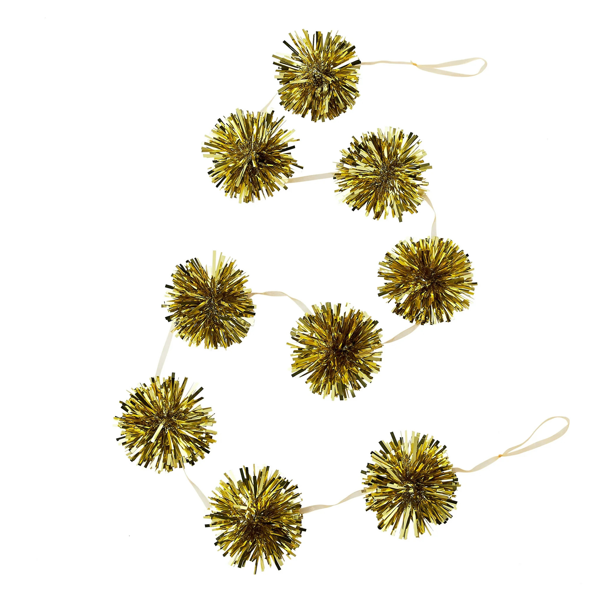 Pom-Pom Christmas Garland, Champagne, 6', by Holiday Time | Walmart (US)
