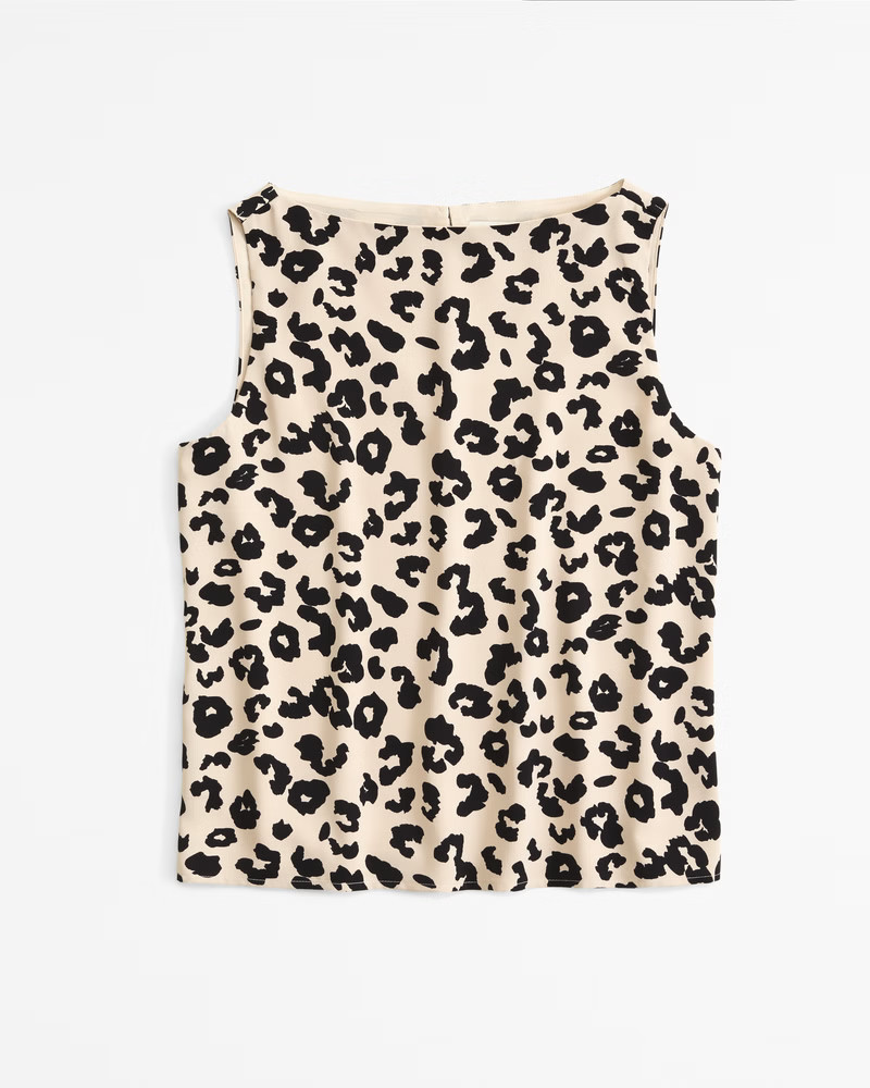 Abercrombie & Fitch Women's Pattern Shell Top in Leopard Print - Size XXS | Abercrombie & Fitch (US)