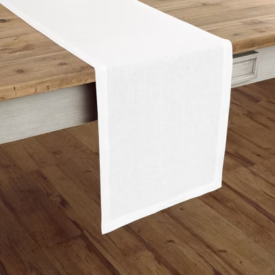 Solino Home Linen Table Runner White 14 x 72 Inches | Fete | Target
