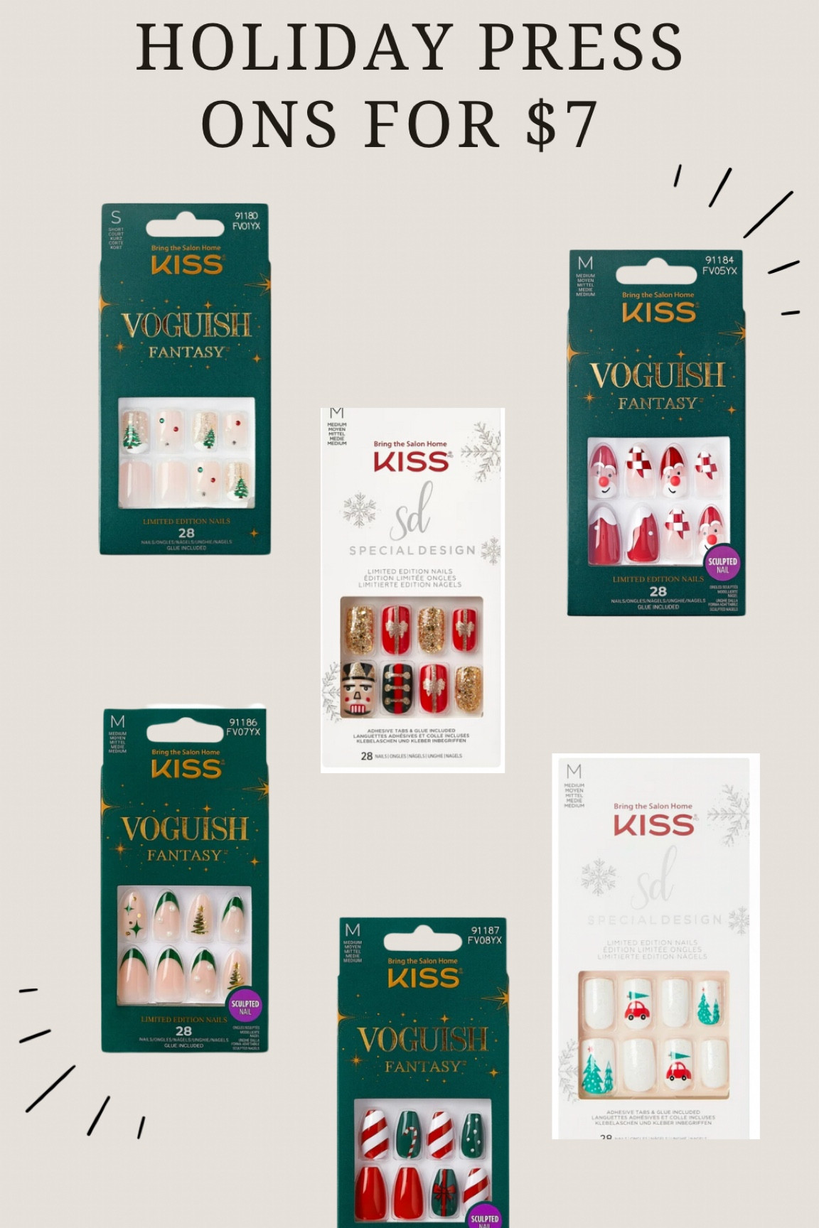 Holiday press on nails ❤️💚

#LTKbeauty #LTKSeasonal #LTKstyletip