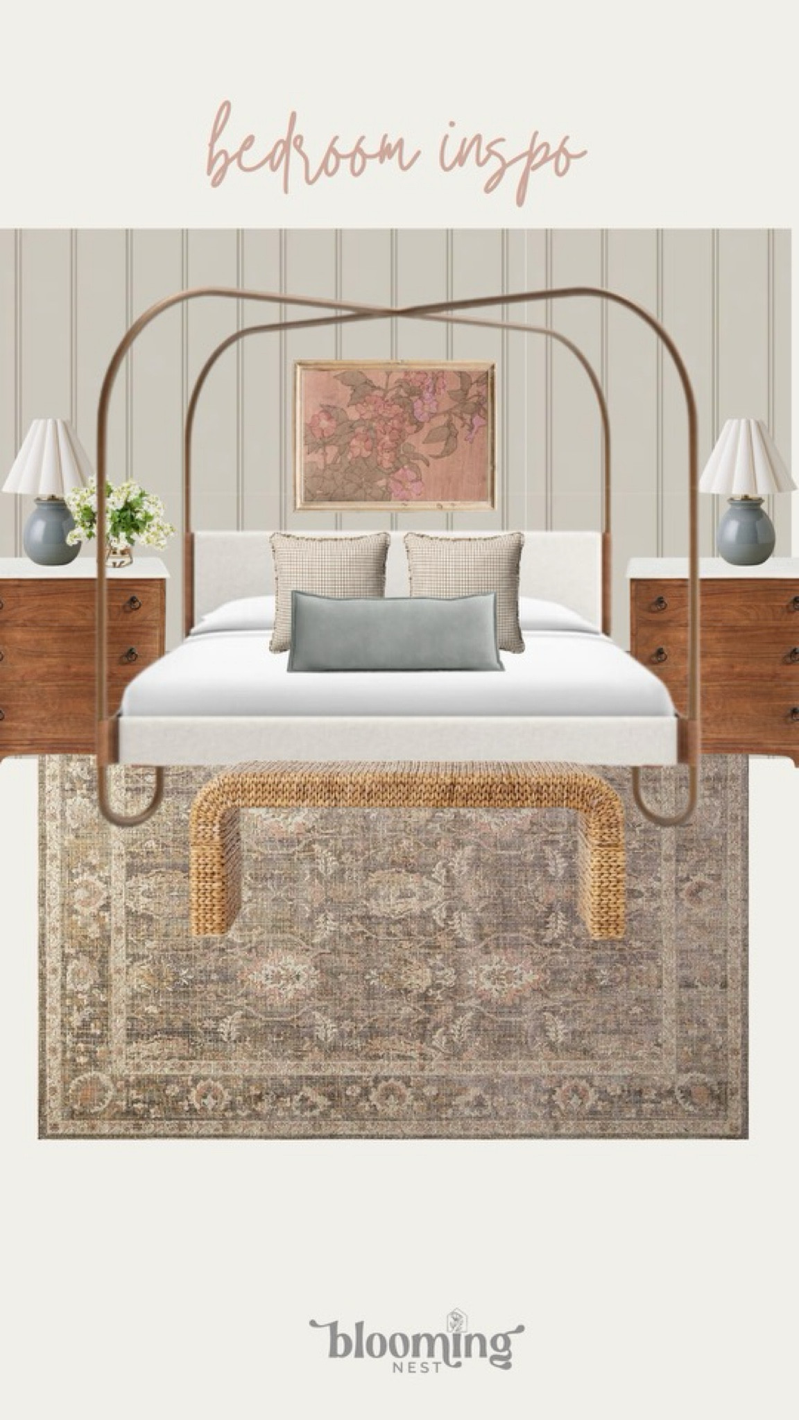 Bedroom inspo! 

THEBLOOMINGNEST bedroom master bedroom cozy pottery barn bed bedside table lamps lighting art pillows bedding rug bench Etsy Loloi target crate and barrel 

#LTKStyleTip #LTKSeasonal #LTKHome