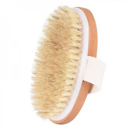 Body Dry Brush Natural Boar Bristle Organic Dry Skin Body Brush Bamboo Wet Back Shower Brushes Exfol | Walmart (US)