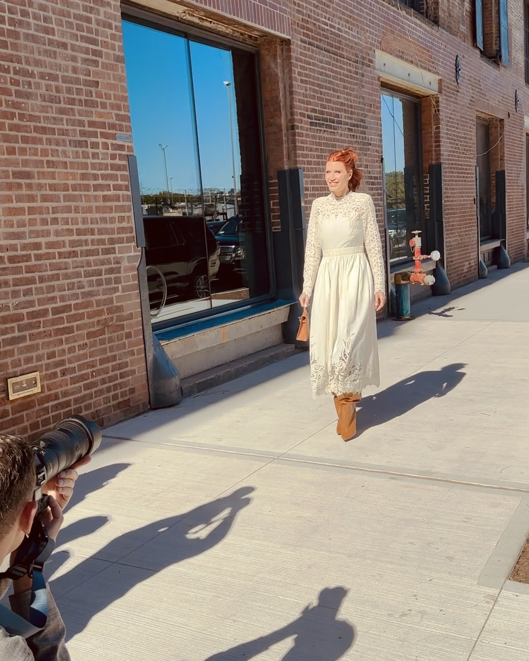 BTS at Ulla Johnson📸

This dress is so lovely - the lace detail is beautiful and it paired so well with the knee high boots you’ve been seeing me  in lately. 

#LTKWorkwear #LTKNYFW #LTKTravel