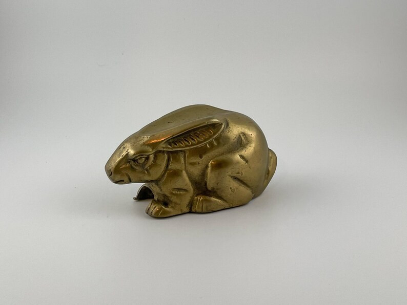 Vintage Brass Rabbit Figurine Paper Weight / Monty Python / Bunny / Knick Knack / Office Decor | Etsy (US)