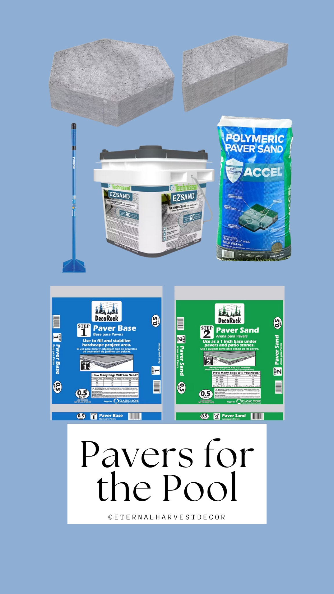 Supplies used for the Pavers by the Pool! 

#LTKHome