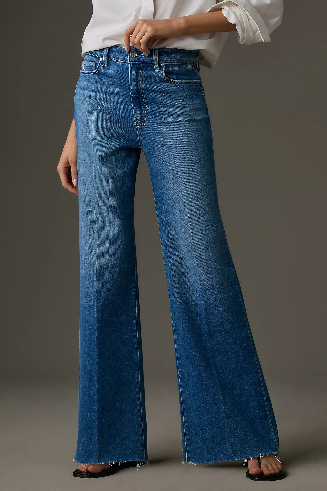 PAIGE Anessa High-Rise Wide-Leg Jeans | Anthropologie (US)