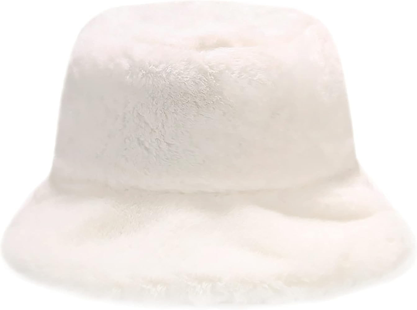 Winter Faux Fur Furry Bucket Hat Fluffy Fuzzy Warm Hat Plush Fisherman Hat for Women Teens Girls | Amazon (US)
