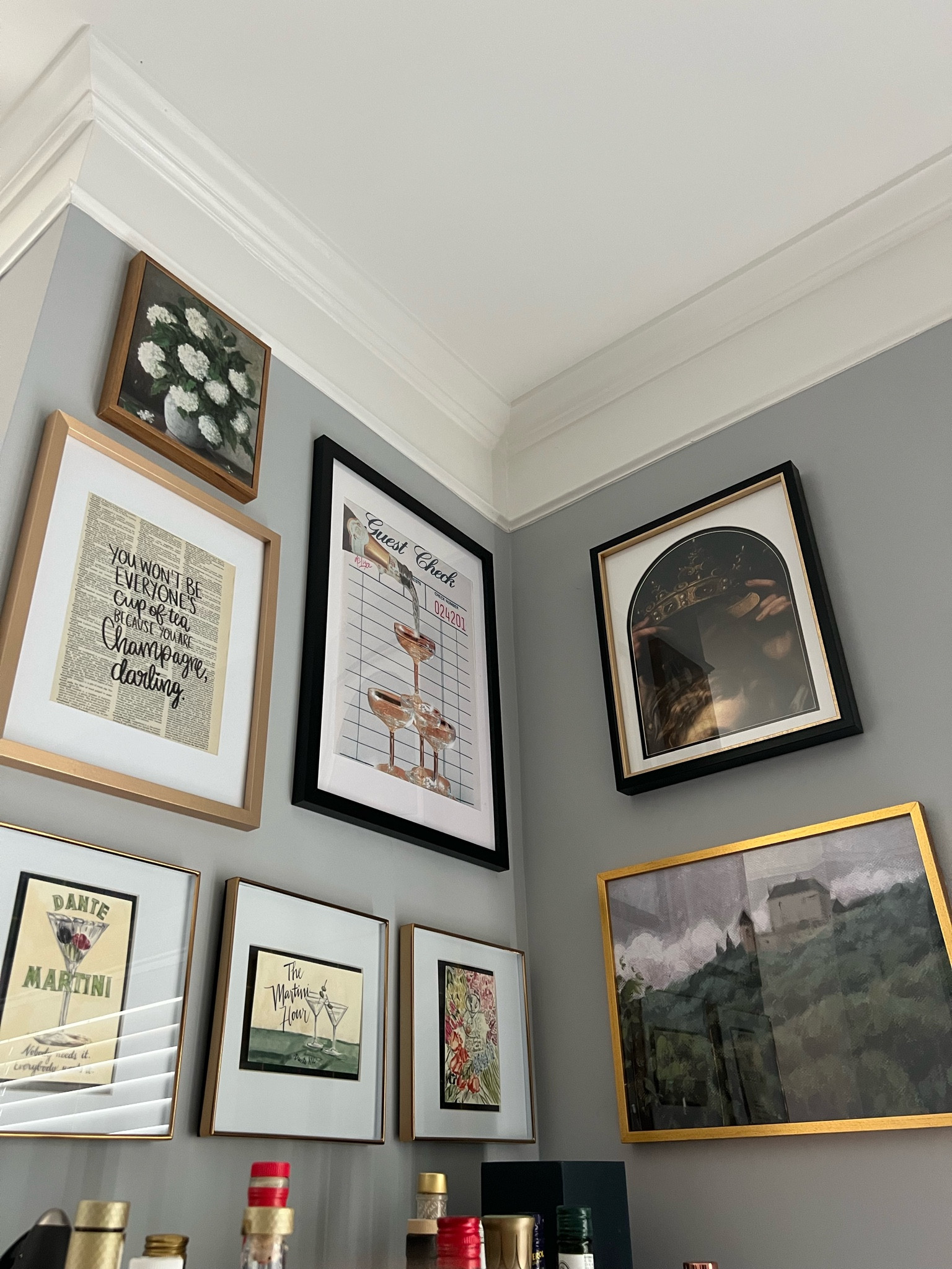 Gallery wall in my bar area. Linked what I could. There are some similar options linked as well 

#LTKhome