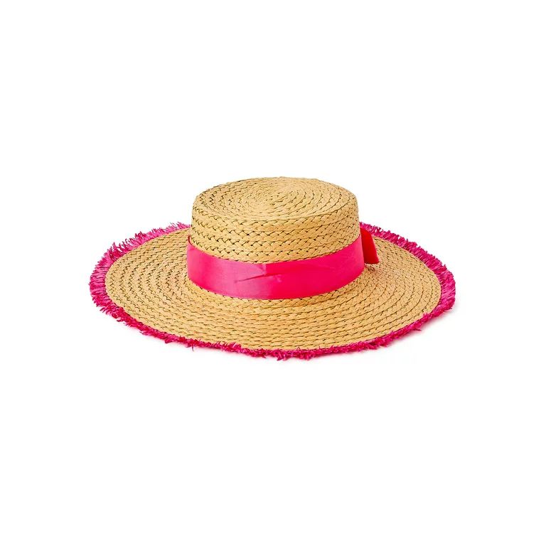 C. Wonder Adult Female Garden Party Straw Boater Hat with Metallic Bee - Walmart.com | Walmart (US)