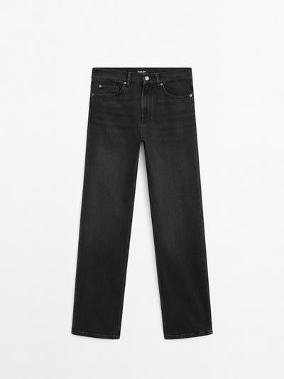 Wide-Leg-Jeans mit halbhohem Mid-Rise-Bund | Massimo Dutti DE