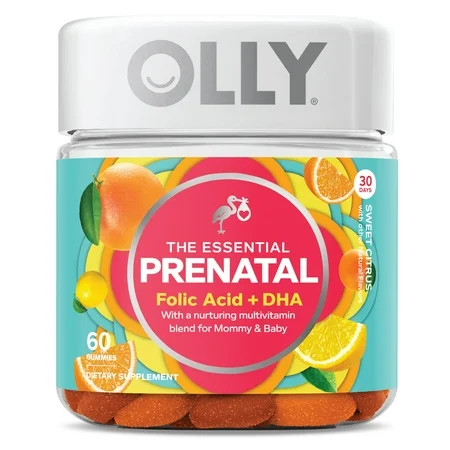 OLLY Essential Prenatal Multi Vitamin Gummies with DHA & Folic Acid, 60 ct | Walmart (US)