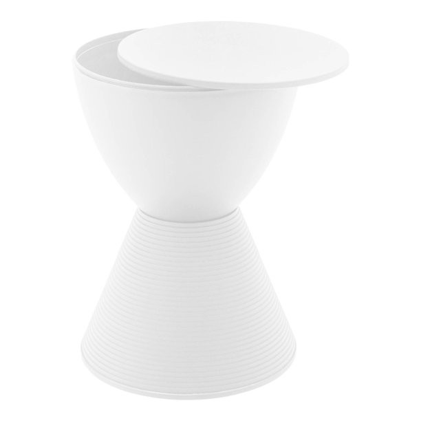 Contemporary Design Modern Round  Boyd Side Table - White | Walmart (US)