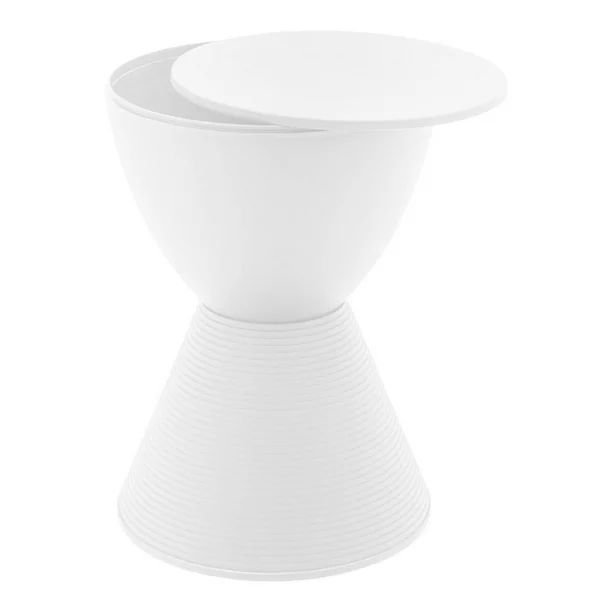 Contemporary Design Modern Round  Boyd Side Table - White | Walmart (US)