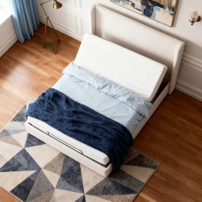 Upholstered Wingback Bed with Adjustable Base Bundle Set | Wayfair North America