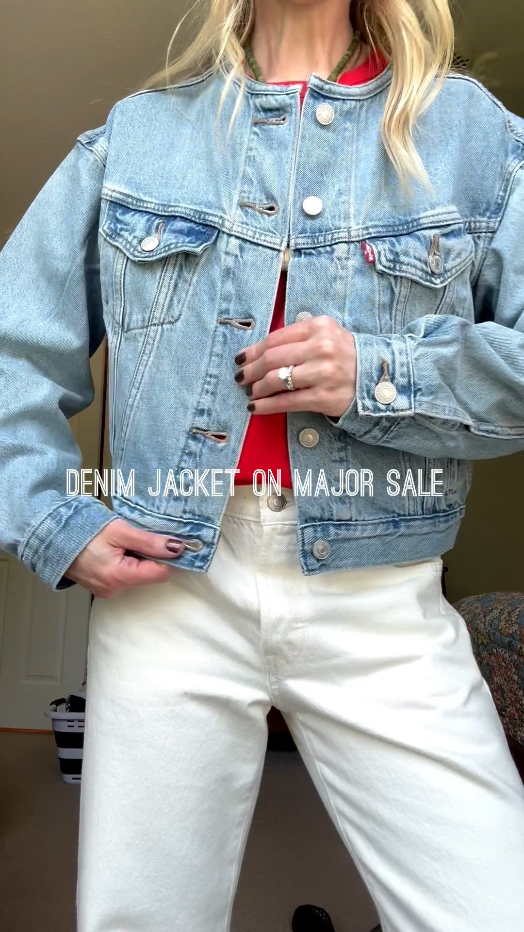 Denim jacket on major sale! Love this collarless style that you can wear with scarves

#LTKSaleAlert #LTKOver40 #LTKSeasonal