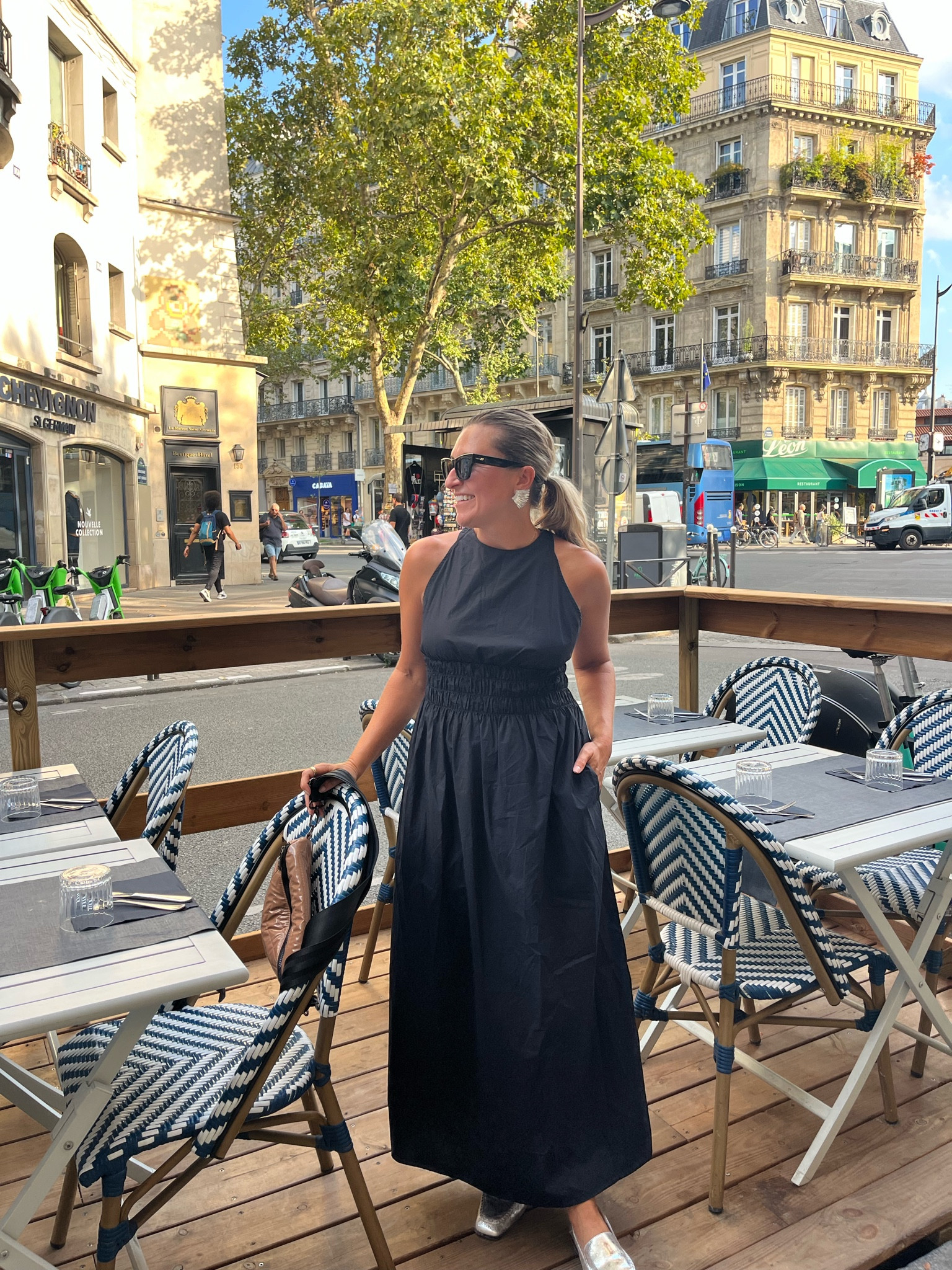 Black in Paris . Amazing dress.  Wearing small could take XS.  

#LTKeurope #LTKtravel #LTKover40