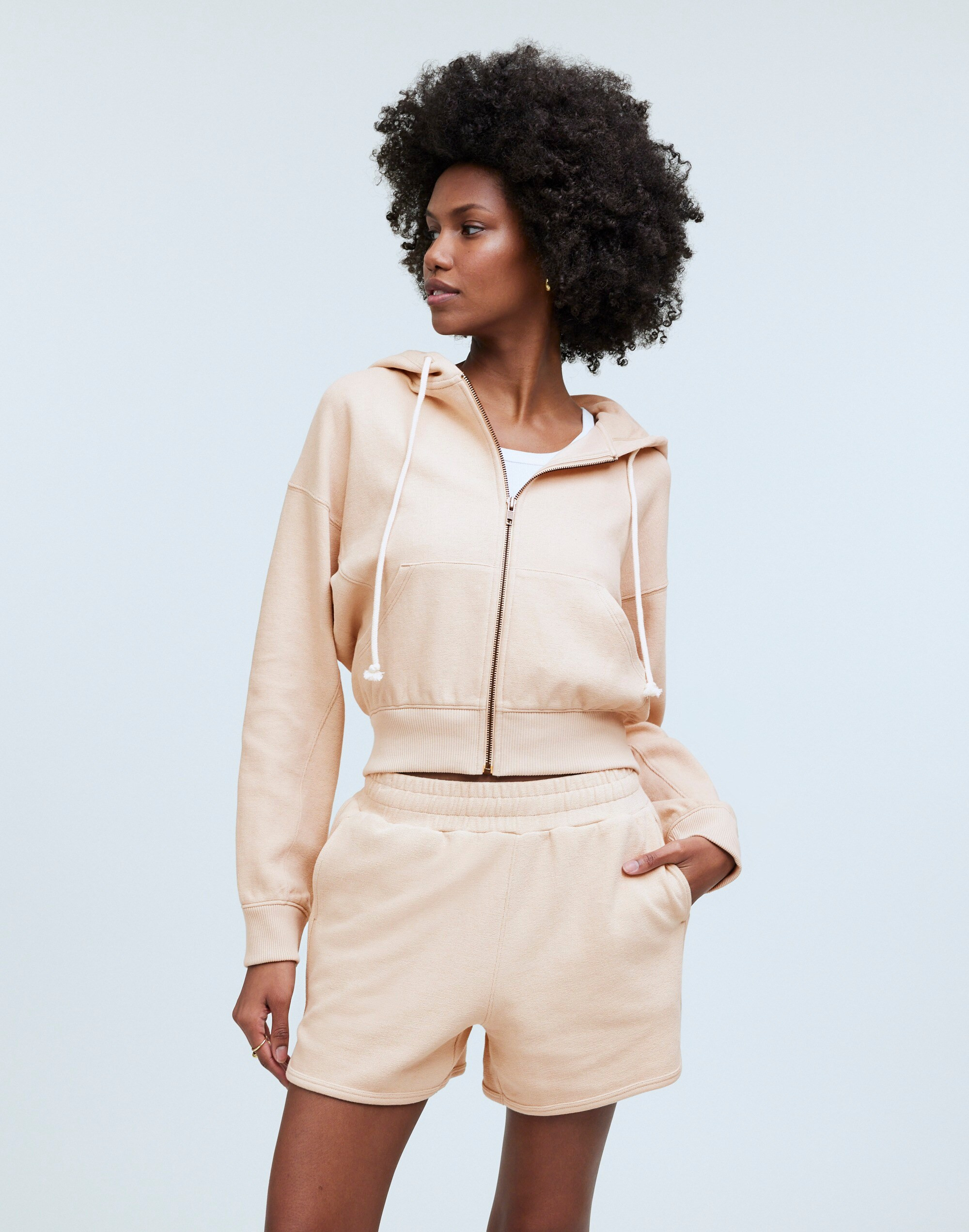 Zip-Front Hooded Sweatshirt: Botanical Dye Edition | Madewell