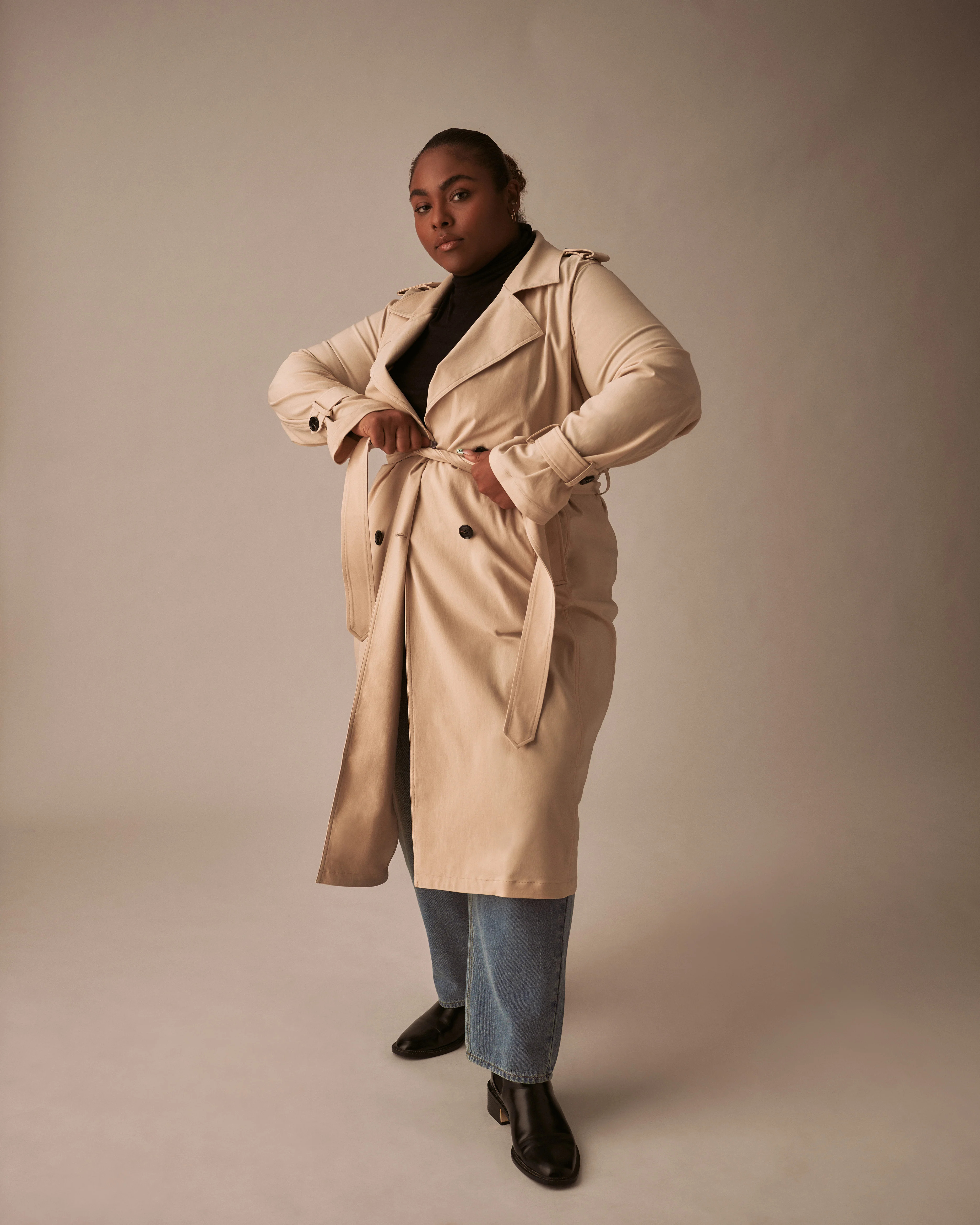 Henning x US Park Soft Trench - Birch | Universal Standard