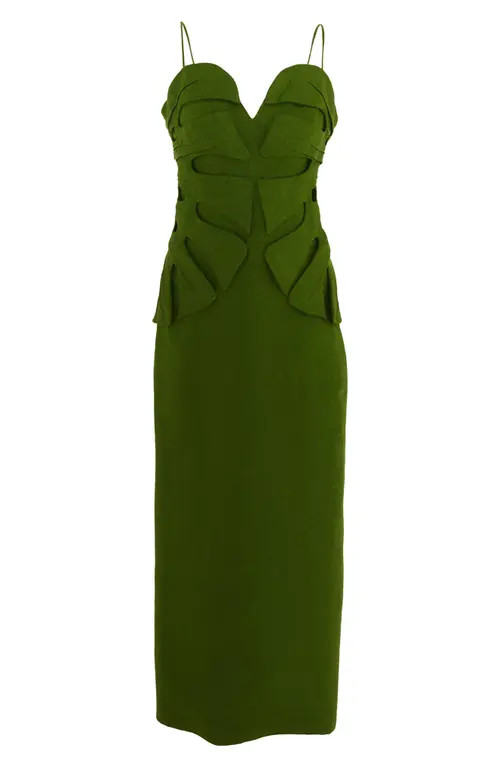 FARM Rio Monstera Leaf Sleeveless Dress in Green at Nordstrom, Size Medium | Nordstrom