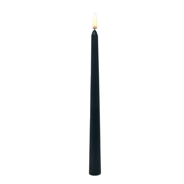 Mainstays Paraffin Wax 10" Taper Candle, Unscented, Black | Walmart (US)